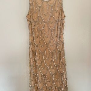 Nude and beaded gala dress